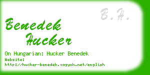 benedek hucker business card